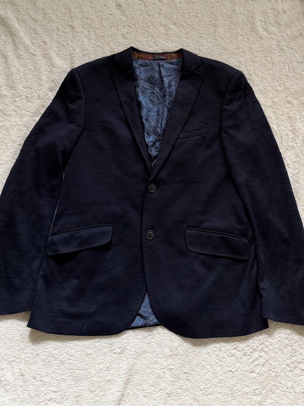 Etro Dot Textured Cotton Blazer Jacket